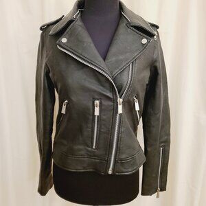 Zuiki Brand Vegan Leather Black Motorcycle Jacket